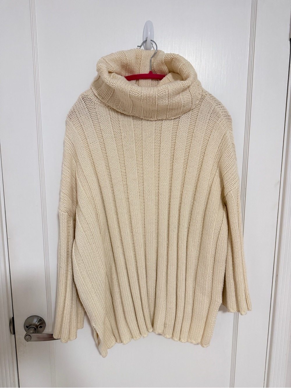 Zara Turtleneck Ribbed Knit Oversized Sweater